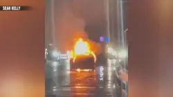 Vehicle fire ties up traffic on the Tobin Bridge